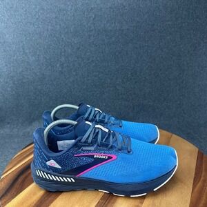Brooks Launch GTS 10 Womens Running Shoes Size 9 Blue Navy Pink 1203991B441
